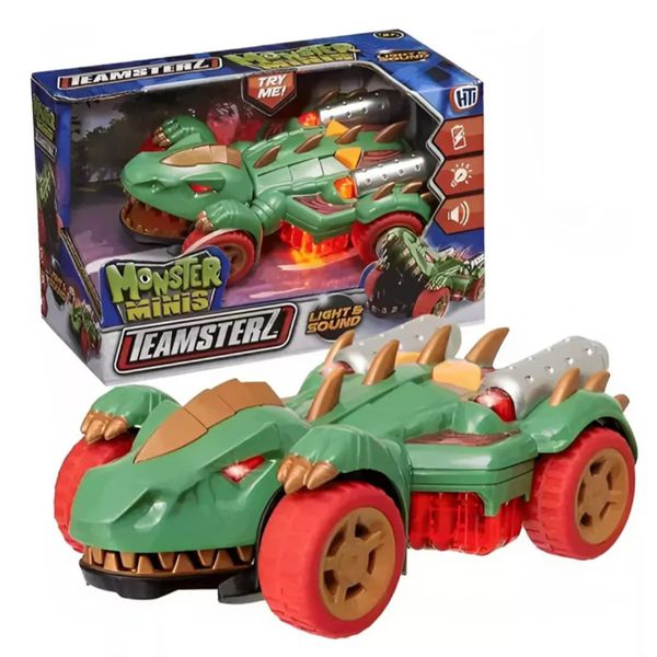 Monster Minis Dino Teamsterz Com Luzes, Sons e Muita Aventura Fun