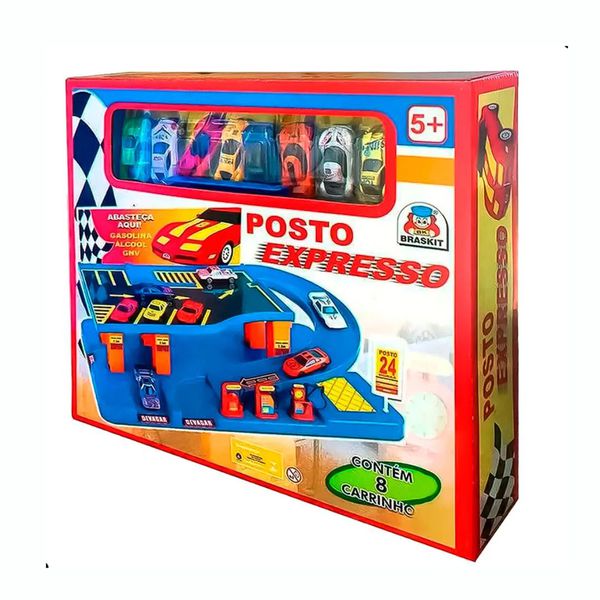 Posto Expresso com 8 Carrinhos Braskit