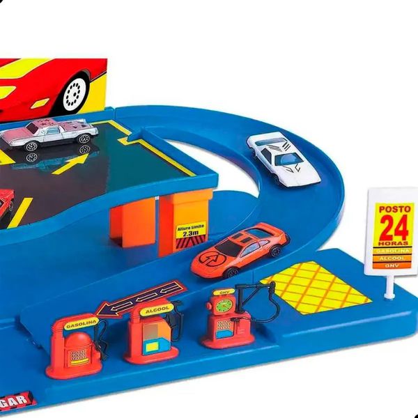 Posto Expresso com 8 Carrinhos Braskit