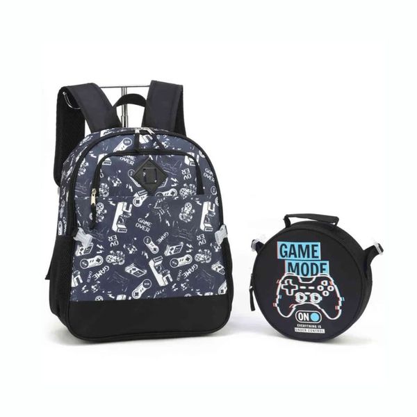  Kit Mochila + Lancheira Game Mode Luxcel 