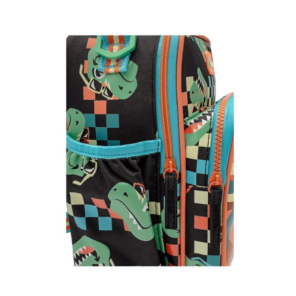 Lancheira Infantil Dino Preta Puket