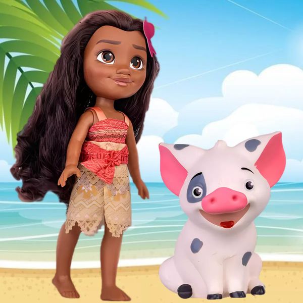 Boneca Moana E Porquinho Pua Cotiplás