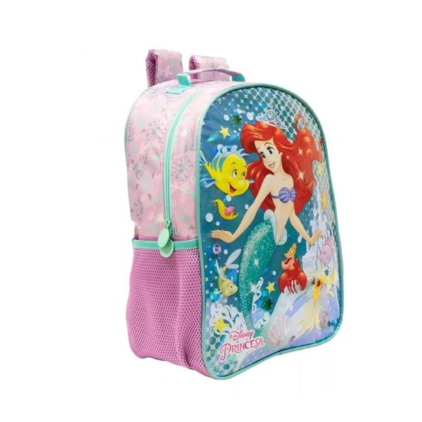 Mochila Costas Disney Princesa Ariel Lilás - Xeryus