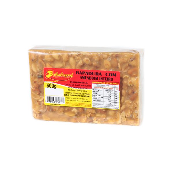 Rapadura Amendoim Inteiro 500g 