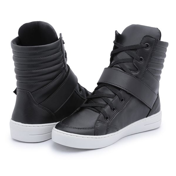 Tenis cano alto sales velcro feminino