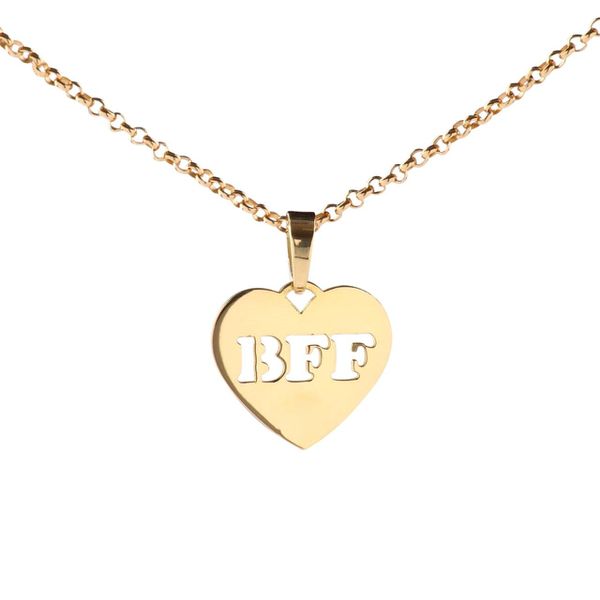 Pingente ouro amarelo 18k - BFF best friend forever