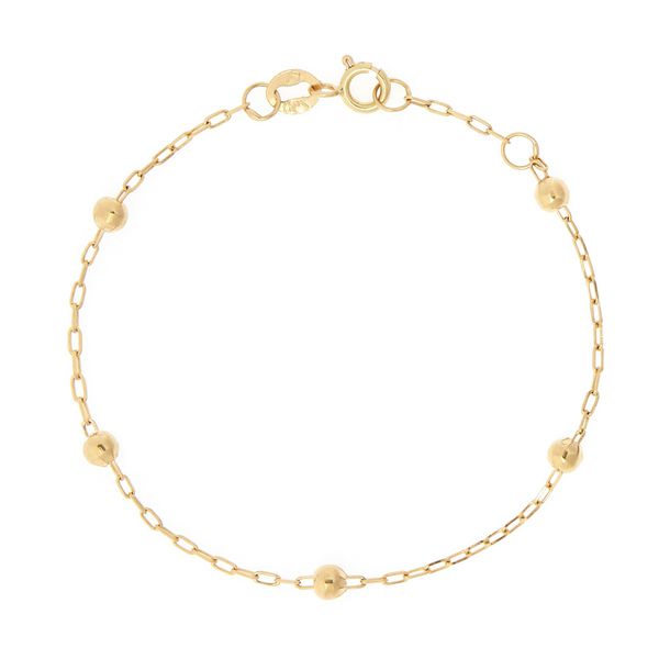 Pulseira ouro amarelo 18k - Bolinha 