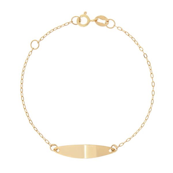 Pulseira ouro amarelo 18k - Plaquinha 