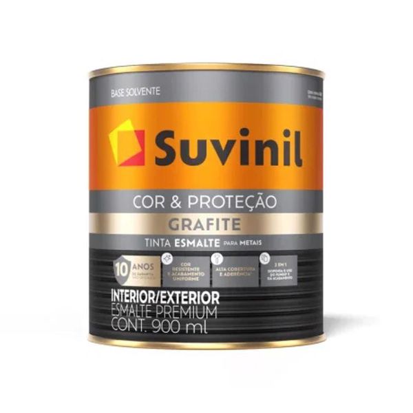 SUVINIL ESMALTE COR E PROTEÇÃO FOSCO GRAFITE ESCURO 900ML