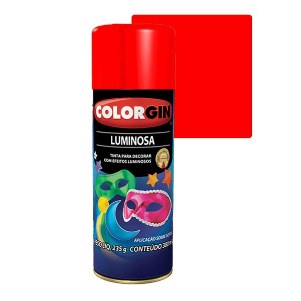 COLORGIN SPRAY LUMINOSO VERMELHO 350ML