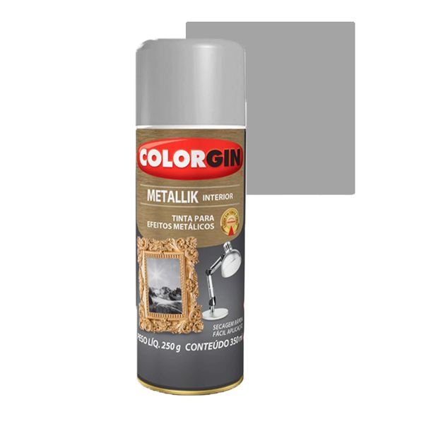 COLORGIN SPRAY METALLIK PRATA 350ML