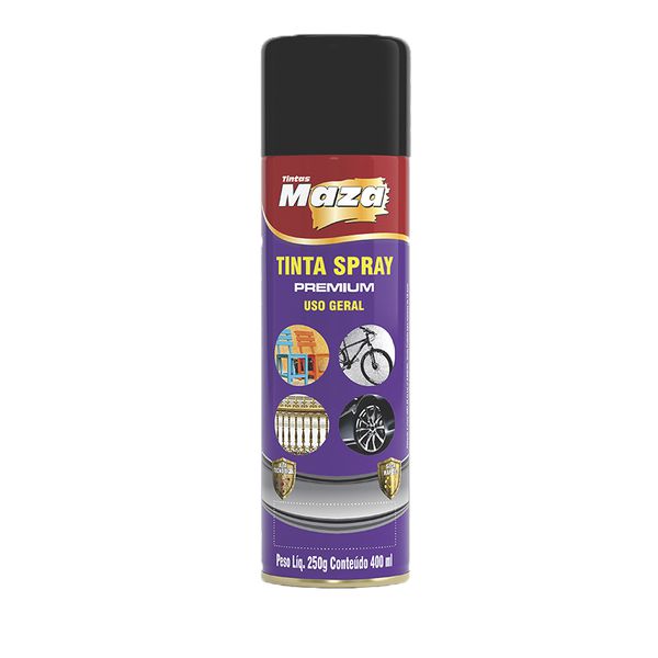 SPRAY USO GERAL PRETO BRILHANTE MAZA