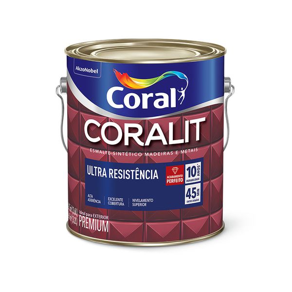 CORALIT ESMALTE ACETINADO BRANCO 3,6L