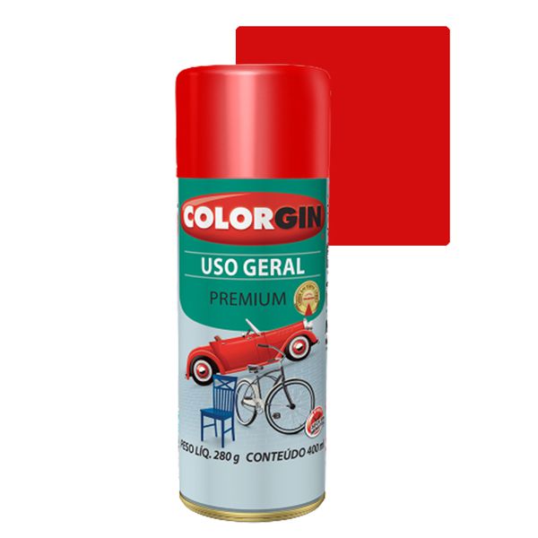 COLORGIN SPRAY USO GERAL VERMELHO METÁLICO 400ML