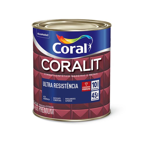 CORALIT ESMALTE ACETINADO BRANCO 900ML