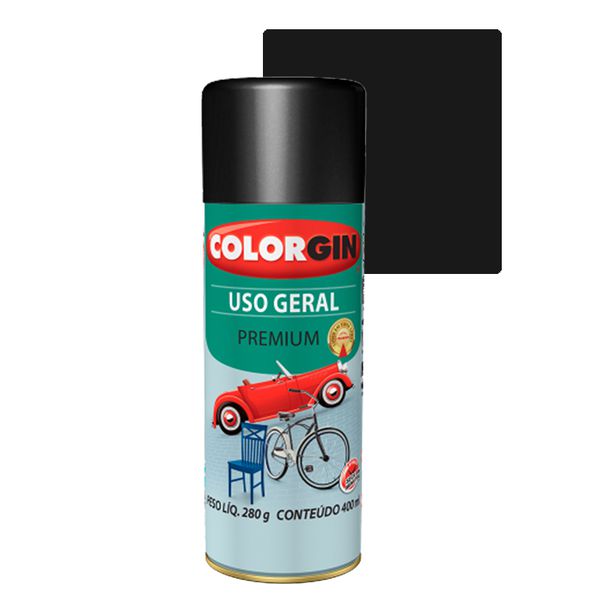 COLORGIN SPRAY USO GERAL PRETO RÁPIDO 400ML