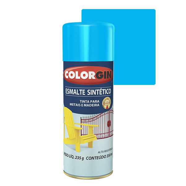 COLORGIN SPRAY ESMALTE SINTÉTICO AZUL MÉDIO 350ML