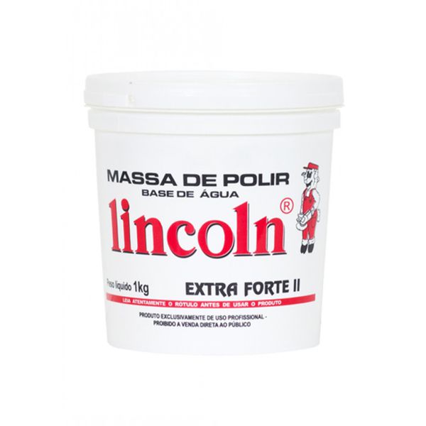 MASSA DE POLIR BASE ÁGUA Nº 2 LINCOLN 1KG