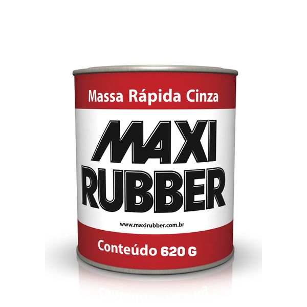 MASSA RÁPIDA CINZA MAXI RUBBER 620GR