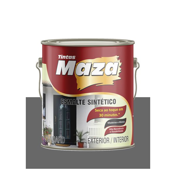 MAZA ESMALTE SINTÉTICO BRILHANTE CINZA ESCURO 3,6L