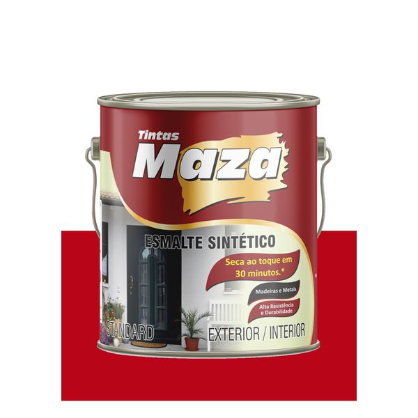 MAZA ESMALTE SINTÉTICO BRILHANTE VERMELHO 3,6L