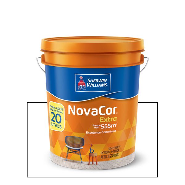 NOVACOR ACRÍLICO FOSCO PAREDE BRANCO BALDE 20L