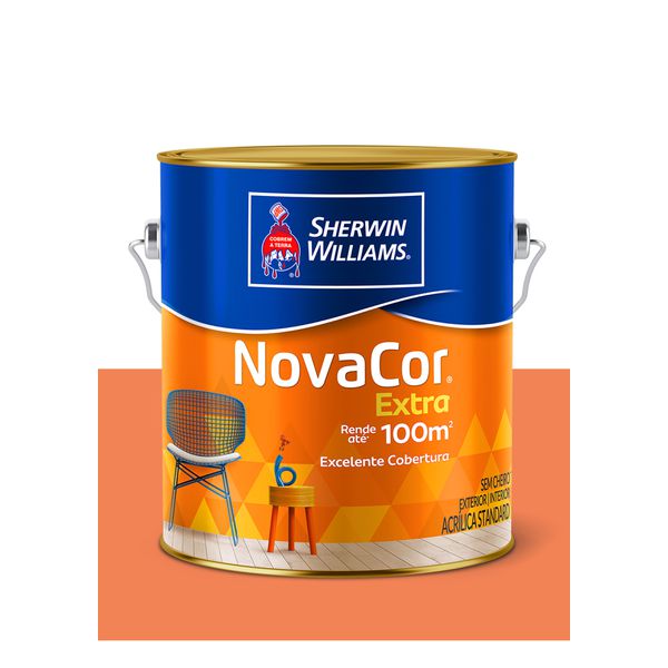 NOVACOR ACRÍLICO FOSCO PAREDE TANGERINA 3,6L