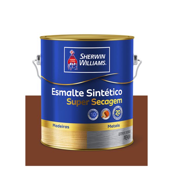 SHERWIN WILLIAMS ESMALTE SINTÉTICO SUPER SECAGEM TABACO 3,6L