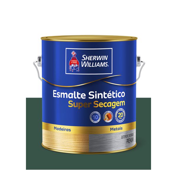 SHERWIN WILLIAMS ESMALTE SINTÉTICO SUPER SECAGEM VERDE COLONIAL 3,6L 