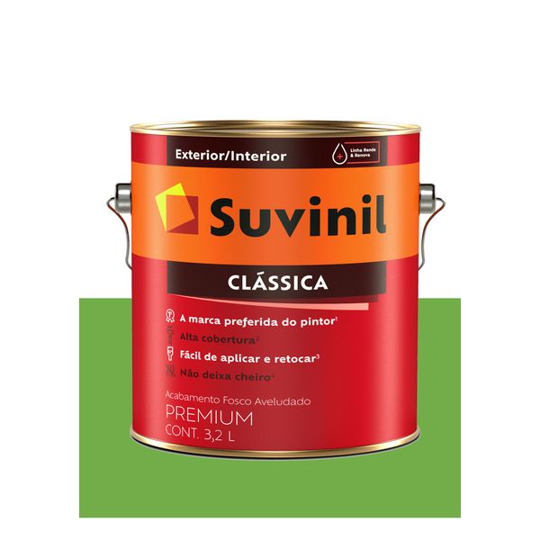 SUVINIL LÁTEX MAXX CLÁSSICA CAPIM LIMÃO FOSCO AVELUDADO 3,6L