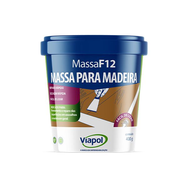 VIAPOL MASSA F12 BRANCA 400GR