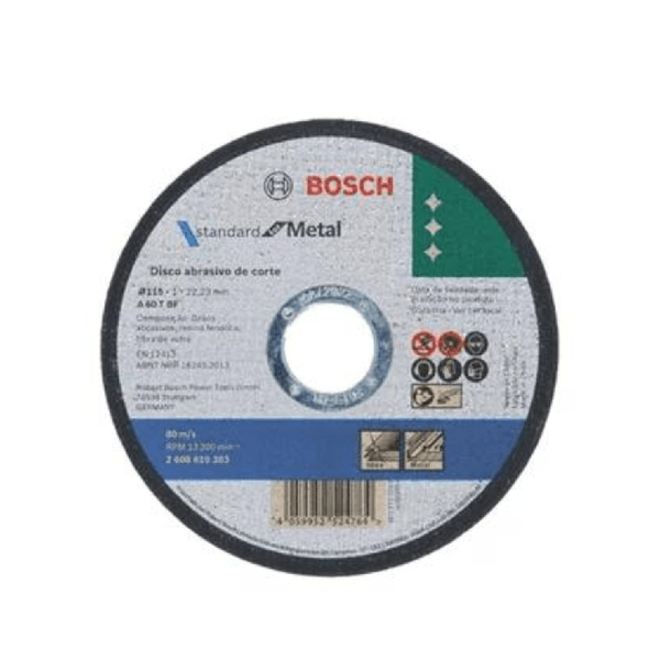 Disco Corte Metal/Inox Std 115x1,0x22,2mm Bosch