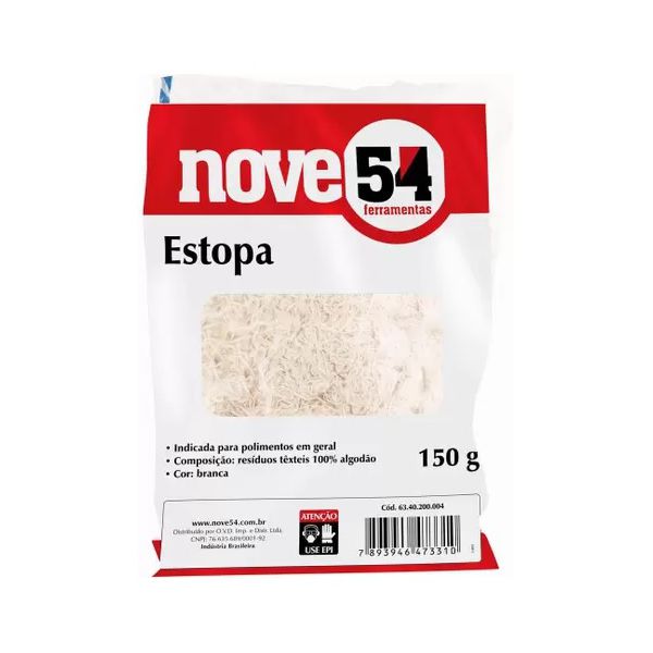 Estopa Branca Para Polimento 150G Nove54