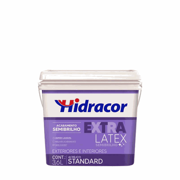 Tinta Extralatex Semibrilho Branco Neve 3,6L Hidracor