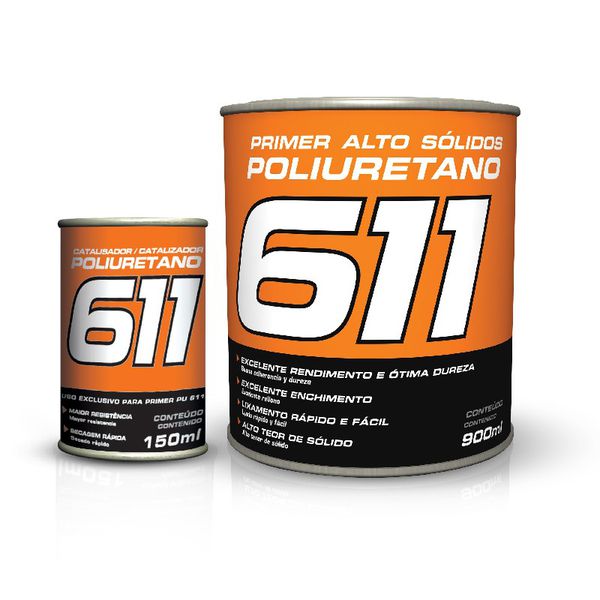 Primer PU HS 611 Branco 0,9L Maxi Rubber