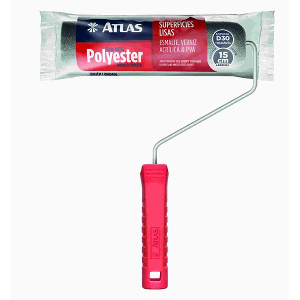 Rolo Espuma C/Cabo 15cm Atlas