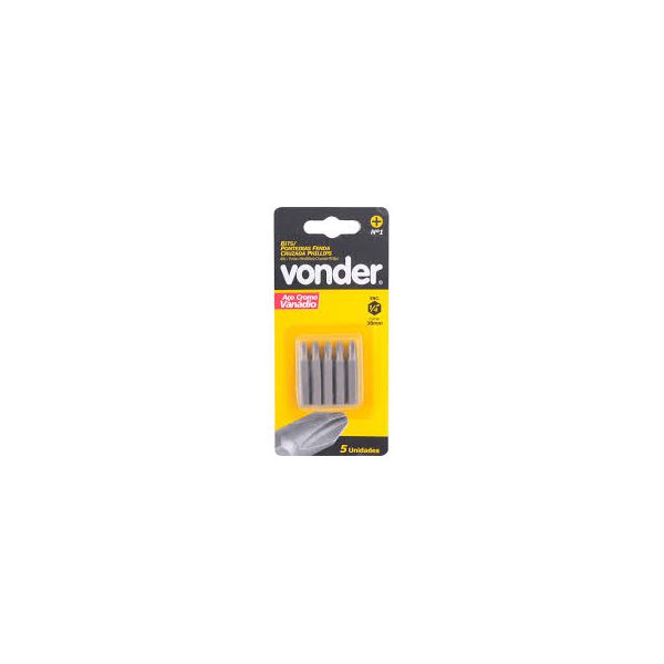Bits Phillips 1/4" Nº-3 25mm Com 5pc Vonder