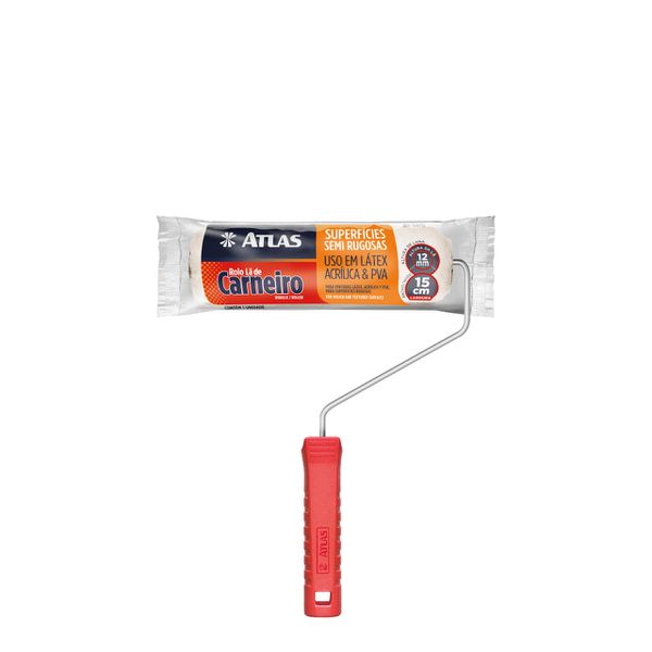 Rolo La Carneiro Com Cabo 15cm Atlas