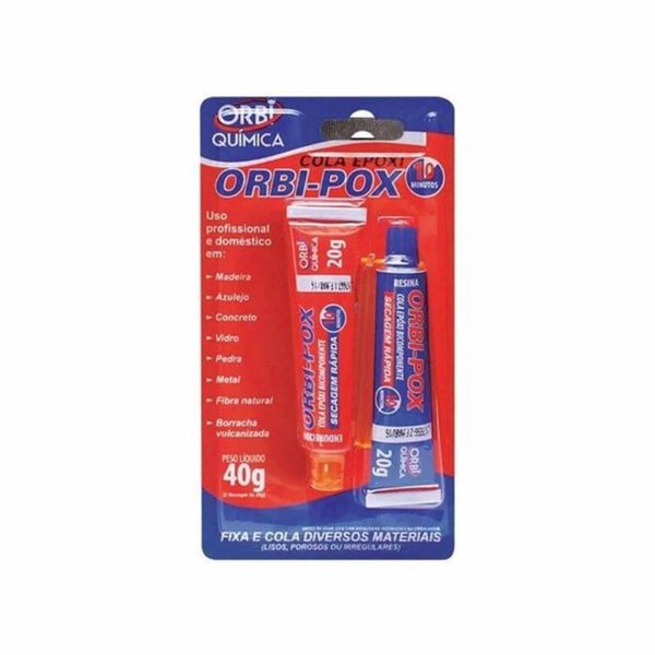 Adesivo Epoxi (10 Minutos) Bisnaga 20g Orbi