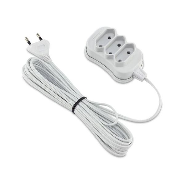 Extensão 3M 3 Tomadas Slim Bipolar BR 2P Force Line