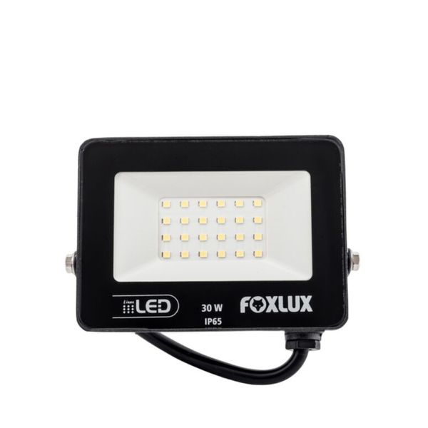 Refletor Led 30W 6500K Preto Bivolt Foxlux