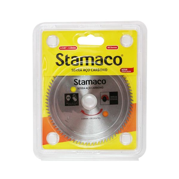 Disco Serra Aço Carbono 4.3/8 110mm 80 Dentes Stamaco