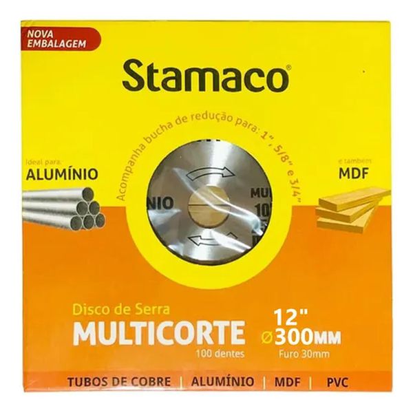 Disco Serra Multicorte 12″ 300mm 100 Dentes Stamaco