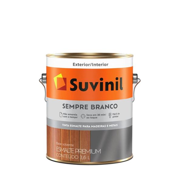Esmalte Sintético Brilhante Sempre Branco 3,6L Suvinil