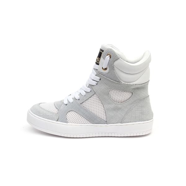 Tenis Sneaker Bawmi Cano Alto Feminino Branco