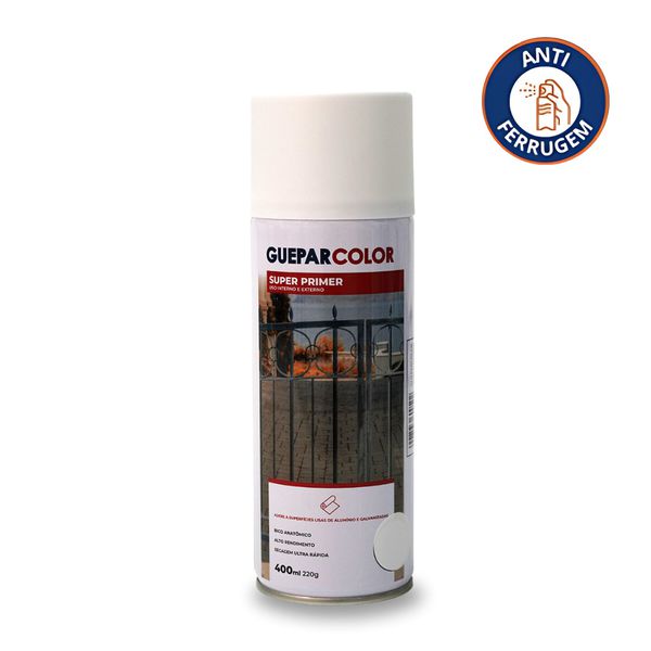 Super Primer Spray Multiação Guepar Color 400ml Branco 