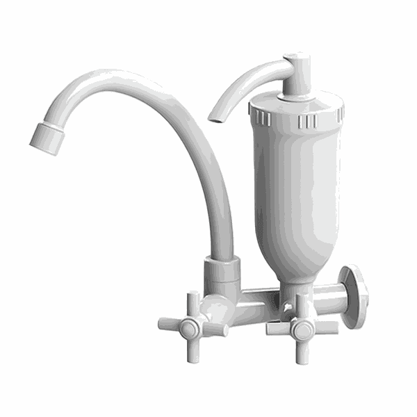 Torneira Móvel Com Filtro Abs Branca 1/4 de Volta Injetplast