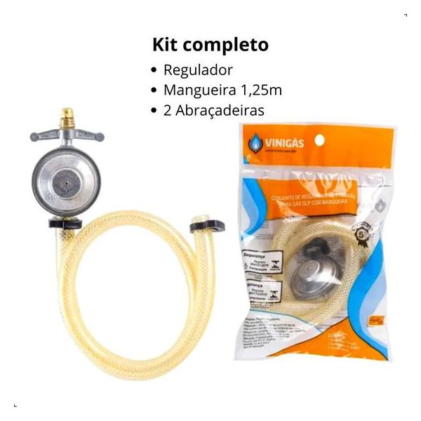Regulador de Gas Vinigas Completo 1,2m