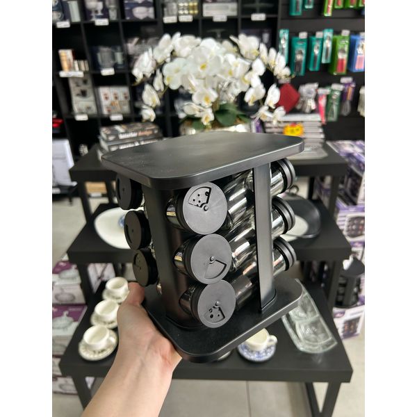 PORTA CONDIMENTOS COM 12 VIDROS