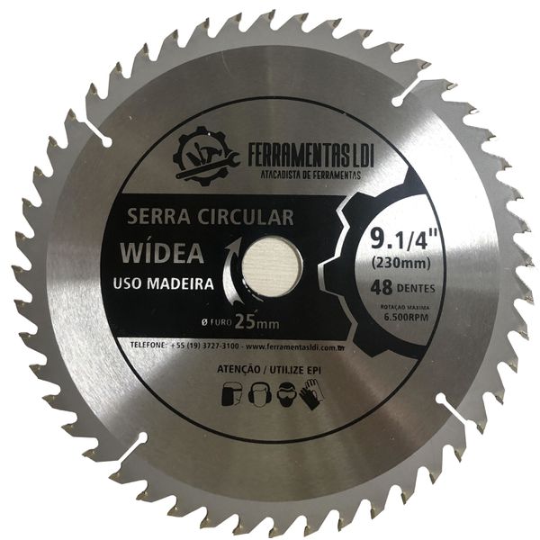 SERRA CIRC.WIDIA 9.1/4 X 25 X 48D FURO 25 LDI